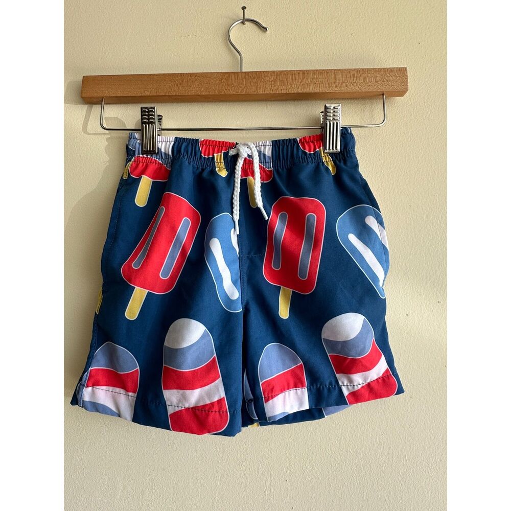 Millie & Maxx Toddler Boys Swim Trunks 2T Popsicle Patriotic Swim Shorts